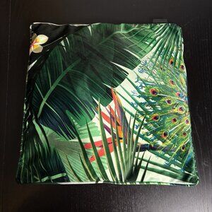 MADISON Home Peacock Colorful Botanical Velvet Throw Pillow Cover 17x17